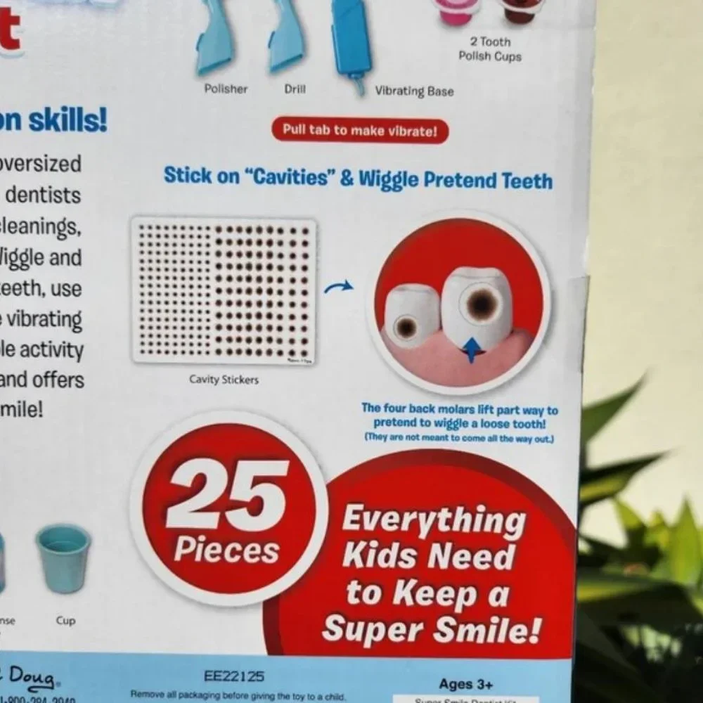 NEW Melissa & Doug Dentist Dental Pretend Play Teeth Set 25-piece Dentures